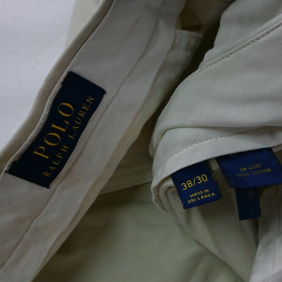 Polo Ralph Lauren 38 x 30 Khaki Classic Fit Recent Chino Pants - Picture 2 of 3